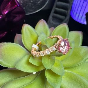 NEW 1CT Pink Rose Diamond/Moissanite Ring